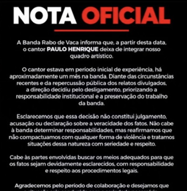 IMG_8188 Paulo Henrique é desligado da banda Rabo de Vaca após denúncia de suposta agressão contra companheira em Manaus