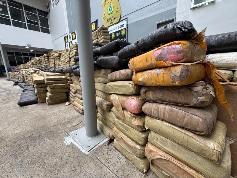 e50214aa-5d9f-40b8-80fe-c0e68c5ad939 Mais de 1,3 toneladas de drogas é apreendidas em Novo Airão, no Amazonas